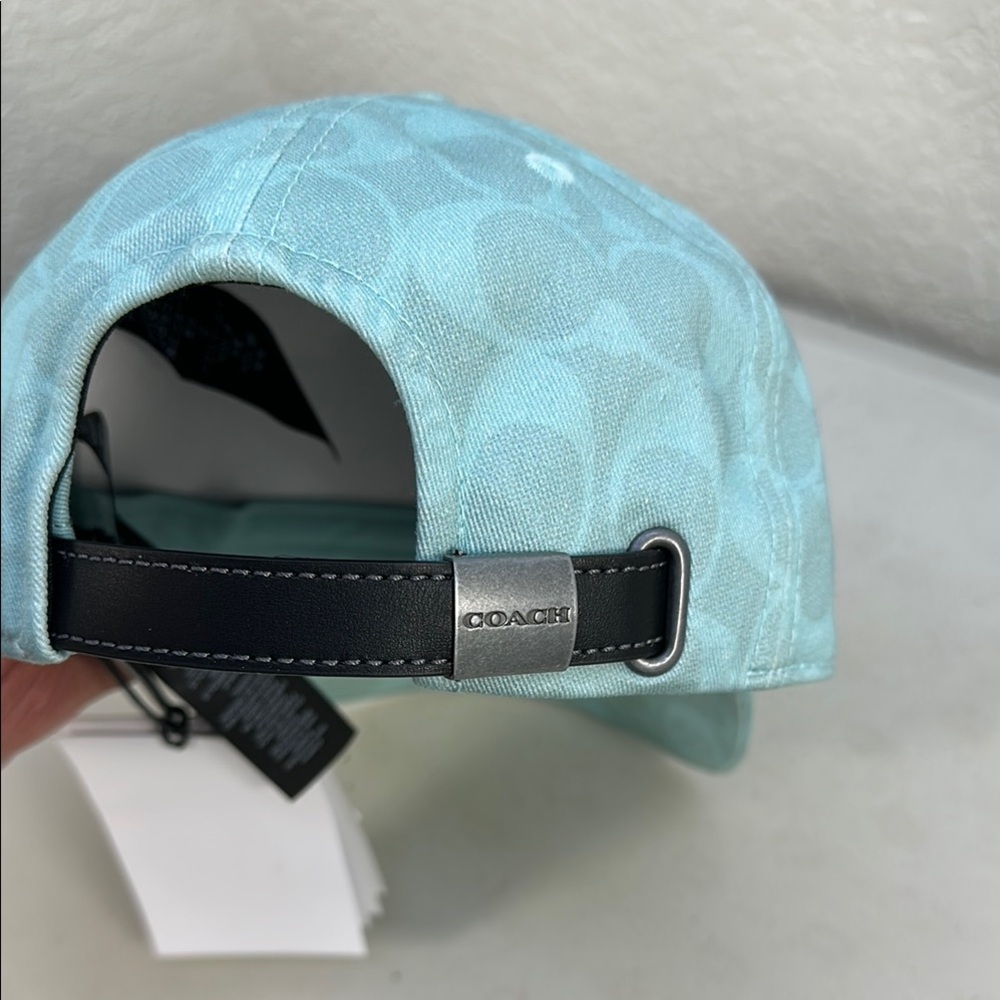 Coach Teal Signature C Monogram Baseball Hat Brand New with tags!! - Picture 6 of 7